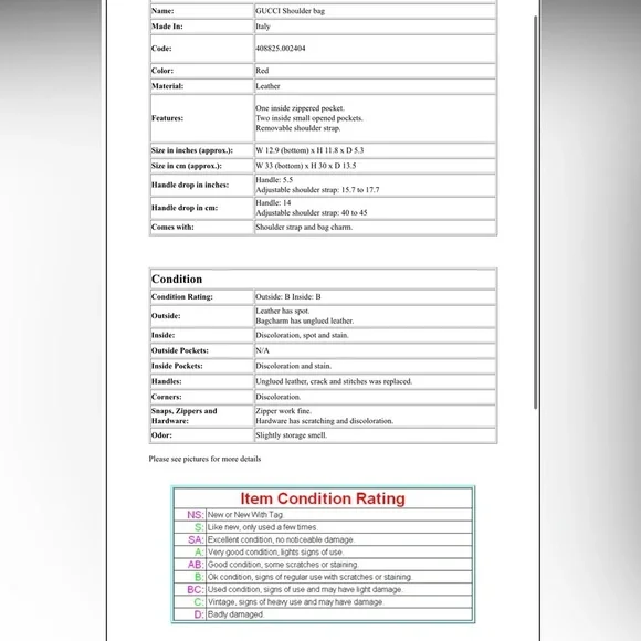 Gucci Vibrant Red Shoulder Bag - Picture 15 of 15